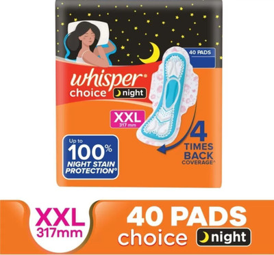 Whisper choice night XXL 40 mm 317 ( pack OF 40 ) Sanitary Pad(Pack of 40)