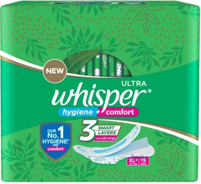 Whisper ULTRA CLEAN XL PLUS WINGS – 15 PADS Sanitary Pad
