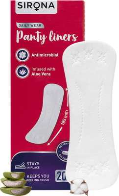 SIRONA Dry Comfort Daily Use Panty Liners for Women, Large Pantyliner(Pack of 20)