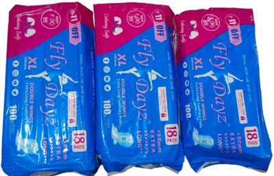 flydayz Sanitary Pad Double Wings XL With Combo Sanitary Pad(Pack of 3)