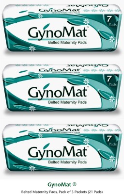GynoMat Belted Sanitary Maternity Pads Sanitary Pad(Pack of 3)