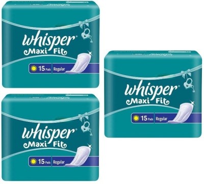 Whisper Maxi Fit Regular 230 mm - 15x3 Pcs Sanitary Pad(Pack of 3)