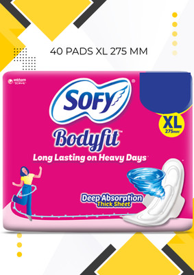 SOFY Bodyfit XL 275 mm Sanitary Pads Pack of 1 (40 Pads) – Total 40 Sanitary Pad(Pack of 40)