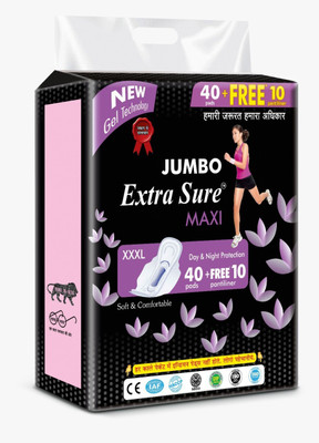 Extra Sure Extra_Sure (40+10) Sanitary Pad(Pack of 50)