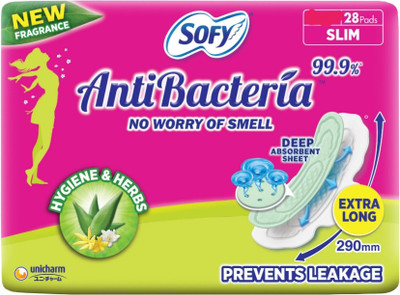 SOFY Antibacteria xl 28 pad pack of 1 Sanitary Pad