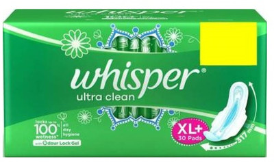 Whisper Ultra Clean XL Plus 30 Wings Sanitary Pad Sanitary Pad