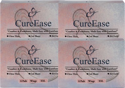 CureEase Ultra Thin Premium with Wooden Pulp | XXL | Sanitary Pad(Pack of 24)