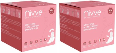 nivve Ultra Thin Sanitary Pad For Women|XXL, 30 Ultra Thin Pads| For Rash Free Periods Sanitary Pad(Pack of 2)