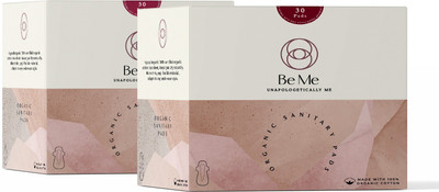 BE ME Large - Single Wing for Moderate to Heavy Flow - Pack of 60 Pads Sanitary Pad(Pack of 60)