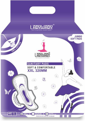 Ladywady XXL Extra Soft and Premium Sanitary Pads - 1 Pack (40 Pads, 320mm) Sanitary Pad(Pack of 40)