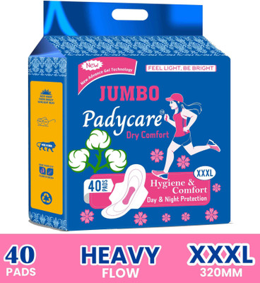 Padycare Cottony soft Extra-large , Night use, heavy-flow Sanitary Pad(Pack of 40)