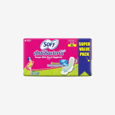 SOFY Feminine hygiene napkins for long wear with anti-rash dry cover Sanitary Pad(Pack of 48)