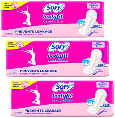 SOFY BODYFIT REGULAR 8+8+8 Pcs Sanitary Pad(Pack of 3)