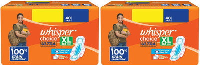 Whisper choice ULTRA XL 280 mm - 40x2 Pcs Sanitary Pad(Pack of 2)