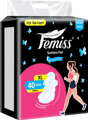 Femiss Sanitary Pads for Women and GirlsTrifold pads(XXL-Size, 290 MM, (40 Pads Each) Sanitary Pad