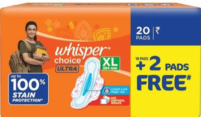 Whisper CHOICE ultra XL 20 pads Sanitary Pad Sanitary Pad(Pack of 20)