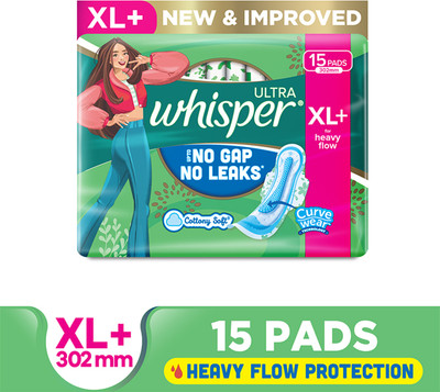 Whisper Ultra Plus Sanitary Pad(Pack of 15)