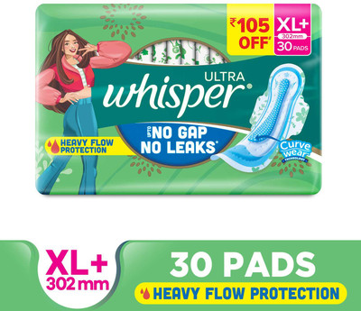 Whisper Ultra Clean XL Plus Wings Sanitary Pad(Pack of 28)
