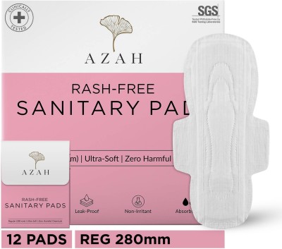 AZAH Rash-Free Clinically Tested Regular With Disposable Bag Sanitary Pad(Pack of 12)