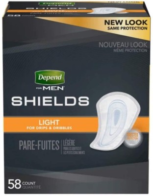 Depend Men Incontinence Shields/Pads Light Absorbency Sanitary Pad