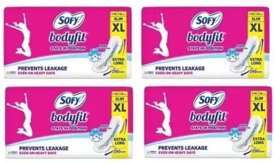 SOFY Body Fit Sanitary Pads 18+18+18+18 Combo Pack Sanitary Pad (Pack of 72) Sanitary Pad(Pack of 72)