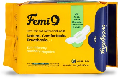 Femi9 Period Pads for women L(2) & XL(2) Combo Pack|No rashes|High Absorption Sanitary Pad(Pack of 4)