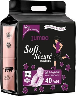 soft & secure Large and Soft xxxl 40pcs Sanitary Pad Sanitary Pad