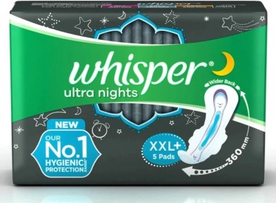 Whisper Ultra Nights (XXL Plus) 5 pads for women Sanitary Pad