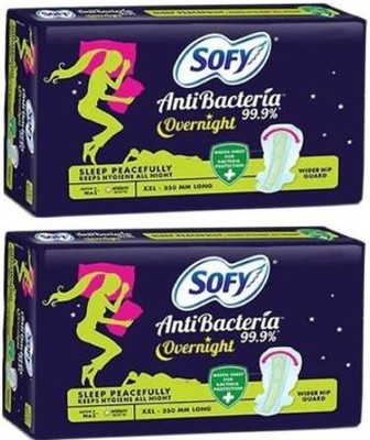 SOFY Antibacteria Overnight XXL Sanitary Pad (Pack of 20+20) Sanitary Pad Sanitary Pad(Pack of 2)