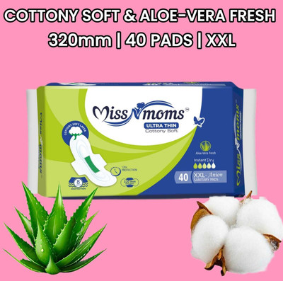 MISS N MOMS ULTRA THIN COTTANY SOFT 40 Units(Pack of 1) Sanitary Pad(Pack of 40)