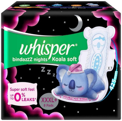 Whisper bindazzz night koala soft xxxl 8pads 8 Sanitary Pad