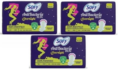 SOFY Antibacteria Extra Large XXL - 5+5+5 Pcs Sanitary Pad(Pack of 3)