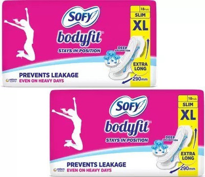 SOFY Bodyfit XL 18 Sanitary Pad(Pack of 2)
