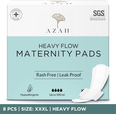 AZAH Extra Absorbent Maternity Pads After Delivery For Women XXXL Sanitary Pad(Pack of 8)