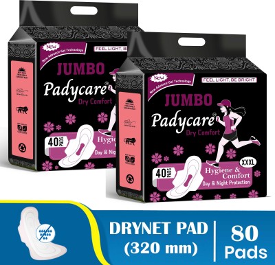 Padycare Disposable Menstrual Period Napkin | 12 Hr Leak Proof Sanitary Pad(Pack of 80)