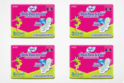 SOFY Antibacteria Slim XL 7+7+7+7 Pads Sanitary Pad(Pack of 28)
