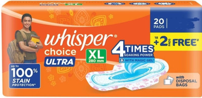 Whisper choice ultra XL with Wings 280 mm, 20 Sanitary Pad