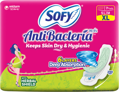 SOFY Antibacteria Slim XL 7 Pads Sanitary Pad
