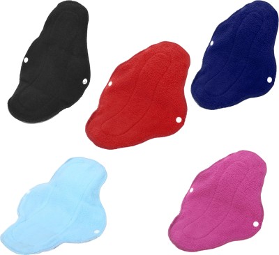 AAKAV Pure Comfort Reusable Organic Cotton Menstrual Pads Sanitary Pad(Pack of 5)