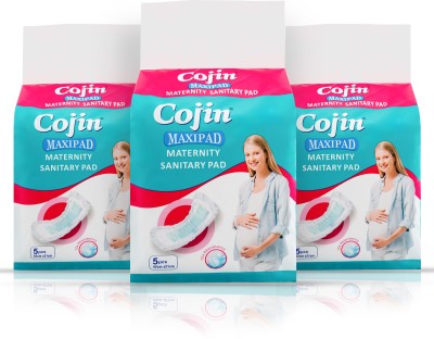 Cojin Premium Maternity Pads for New Moms Pack of 3 (15 Maternity Pads) Sanitary Pad(Pack of 3)