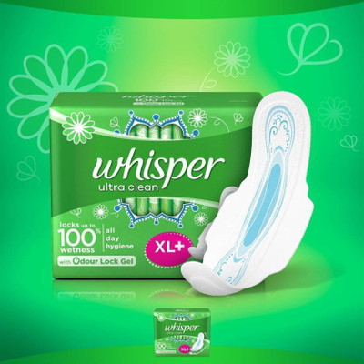 Whisper Ultra Clean XL + Pack of 30 Sanitary Pad(Pack of 30)