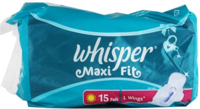 Whisper Maxi fit L wings 15 pad pack of 1 Sanitary Pad