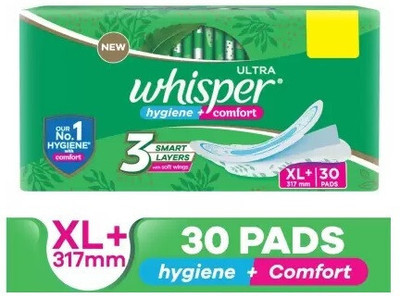 Whisper Ultra Clean XL Plus Sanitary Pad (Pack of 30) set-1 Sanitary Pad(Pack of 30)