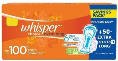 Whisper choice extra long XL - 18 Pcs Sanitary Pad
