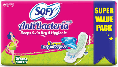 SOFY Antibacteria Sanitary Pad Pack of 48 Extra Large Sanitary Pad(Pack of 48)