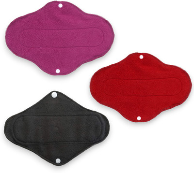 AAKAV Cushioned Comfort Soft Absorbent Cloth Menstrual Pads Sanitary Pad(Pack of 3)