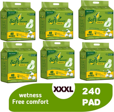 soft & secure XXXL Sanitary Napkin pad with cottony top layer sanitary pad Sanitary Pad(Pack of 240)