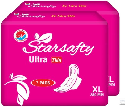 DM STARSAFTY Ultra Thin With Wings 280 mm (XL)-14 Sanitary Pad(Pack of 2)