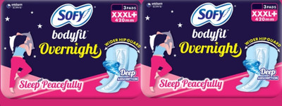 SOFY Bodyfit Overnight 420mm xxxl+3 (Pack of 2) Sanitary Pad(Pack of 2)