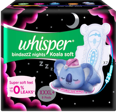 Whisper Bindazzz nights koala soft xxxl 8 pad pack of 1 Sanitary Pad
